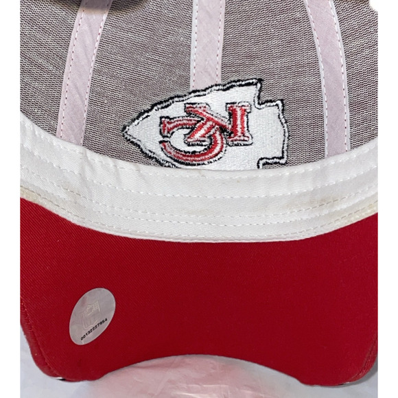 Vintage Trucker Hat NFL Kansas City Chiefs Snap Back Cap Mesh Bangladesh Red - Picture 8 of 10